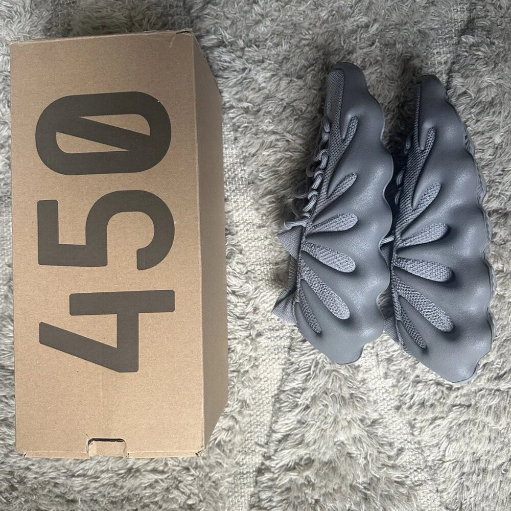 Preowned Adidas Yeezy 450 'Stone Grey' ID9446 - Men's Size 7.5